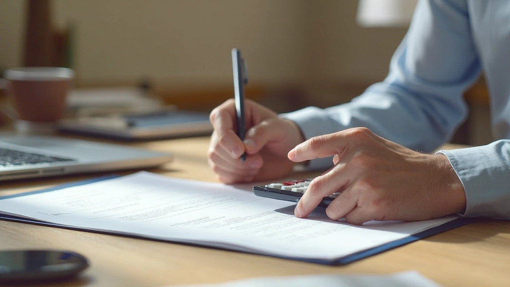 Profissional analisando gráficos de investimento em computador com dados financeiros