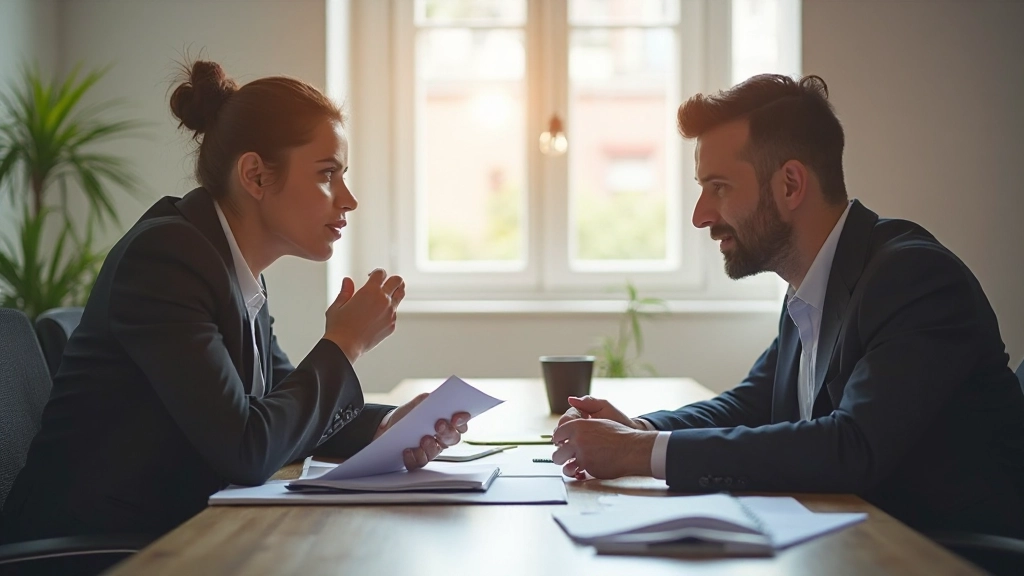 Consultor financeiro explicando fundamentos de investimento a cliente
